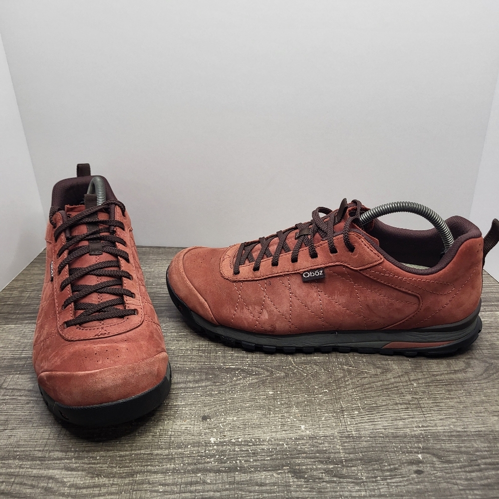 Oboz Bozeman Sneakers Womens 11 Maroon  Low Suede Lace Up Hiking Athletic